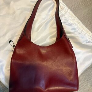 Coach Burgundy Leather Shoulder Bag